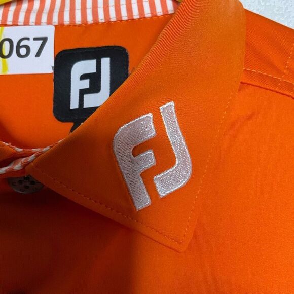 FootJoy Titleist Polo Shirt Mens‎ Small Orange Tour Embroidered Performance FJ - Picture 1 of 10